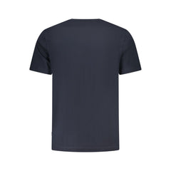 Blue Cotton Men T-Shirt