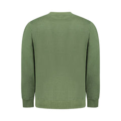 Green Cotton Men Sweater