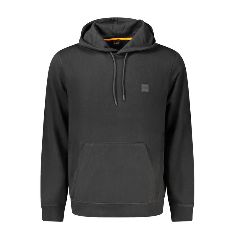 Black Cotton Men Sweater