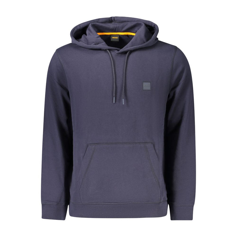 Blue Cotton Men Sweater