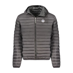 Black Polyester Men Jacket