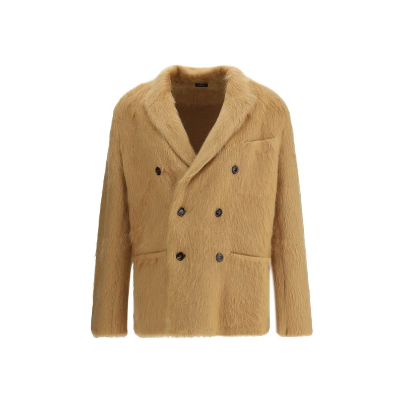 Double-breasted cashmere and mohair Jacket