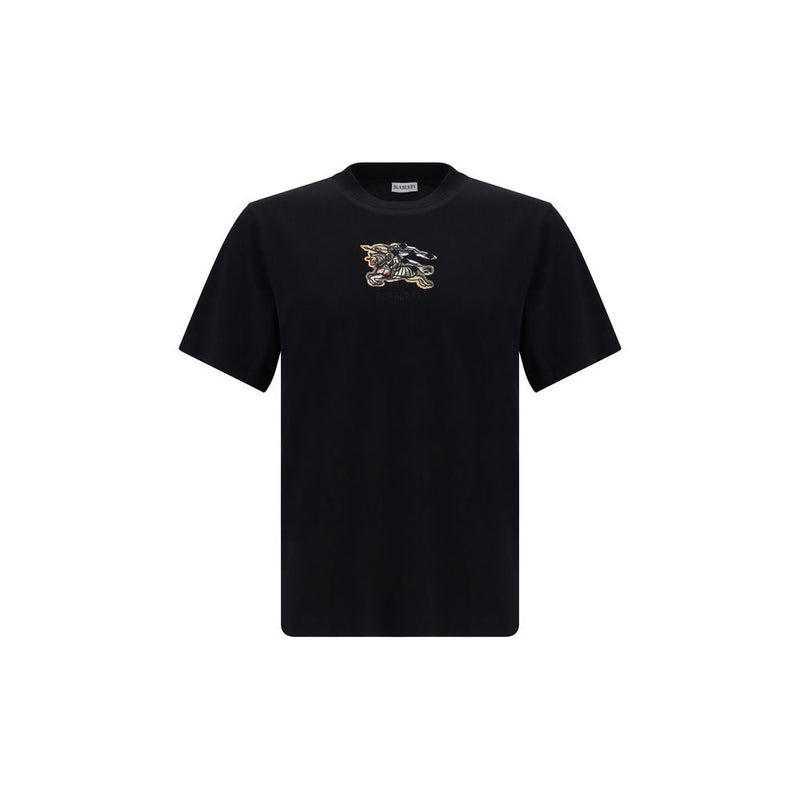 Checked logo cotton T-shirt