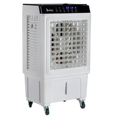 ZOKOP-3 In 1 Portable Evaporative Cooler,Indoor,Outdoor,2353CFM Personal Air Cooler With Remote ,7.93 Gal Large Water Tank & Scroll Casters, 4 Ice Packs,White