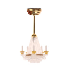 LUOZZY Dollhouse Chandelier Lights Ceiling Candle Chandelier Miniature Chandeliers for Dollhouse Led Chandelier