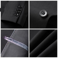 Youth Slim Fit Chinese Stand Collar Suit