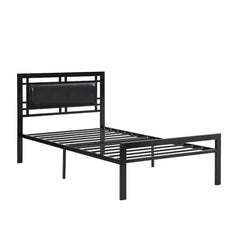 Twin Size Metal Bed Sturdy System Metal Bed Frame ,Modern Style And Comfort To Any Bedroom