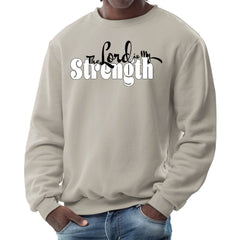 Mens Graphic Sweatshirt - the Lord is my Strength Print-4