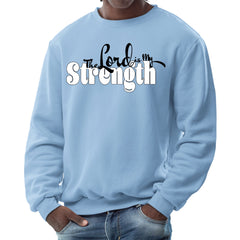 Mens Graphic Sweatshirt - the Lord is my Strength Print-5
