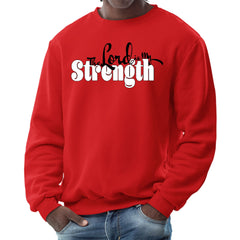 Mens Graphic Sweatshirt - the Lord is my Strength Print-1