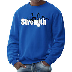 Mens Graphic Sweatshirt - the Lord is my Strength Print-2