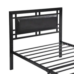 Twin Size Metal Bed Sturdy System Metal Bed Frame ,Modern Style And Comfort To Any Bedroom