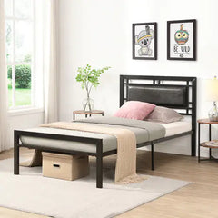 Twin Size Metal Bed Sturdy System Metal Bed Frame ,Modern Style And Comfort To Any Bedroom