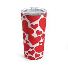 Insulated Tumbler - 20oz - Love Red Hearts - Travel Mug-0