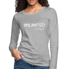Womens Long Sleeve Graphic Tee - Unlimited Love Print-2
