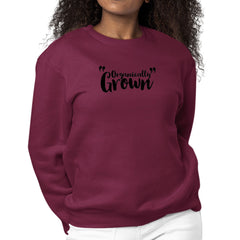 Womens Graphic Sweatshirt Organically Grown - Affirmation Inspiration-3
